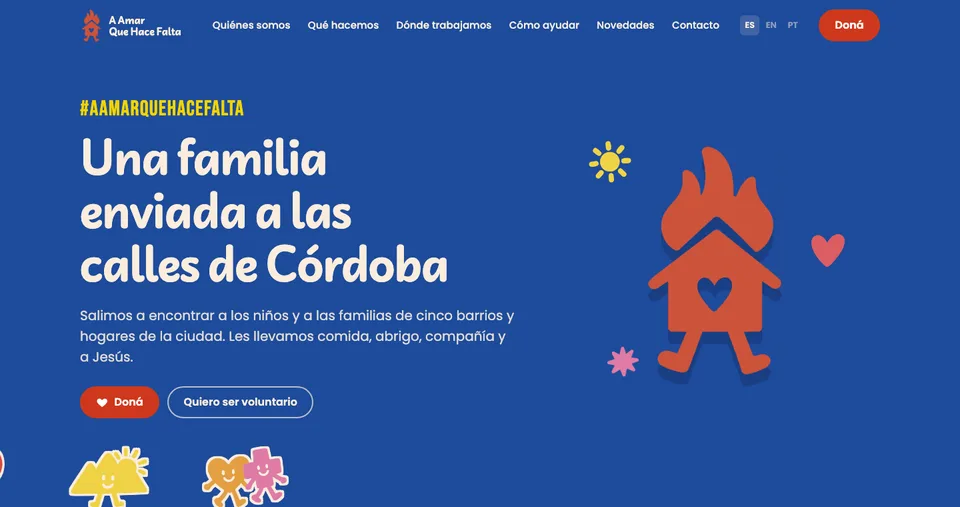 Fundación A Amar Que Hace Falta: Website with online donations